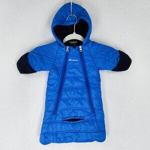 Eddie Bauer Snowsuit Baby 0-3 Months Blue One Piece Insulated Hooded Puffer